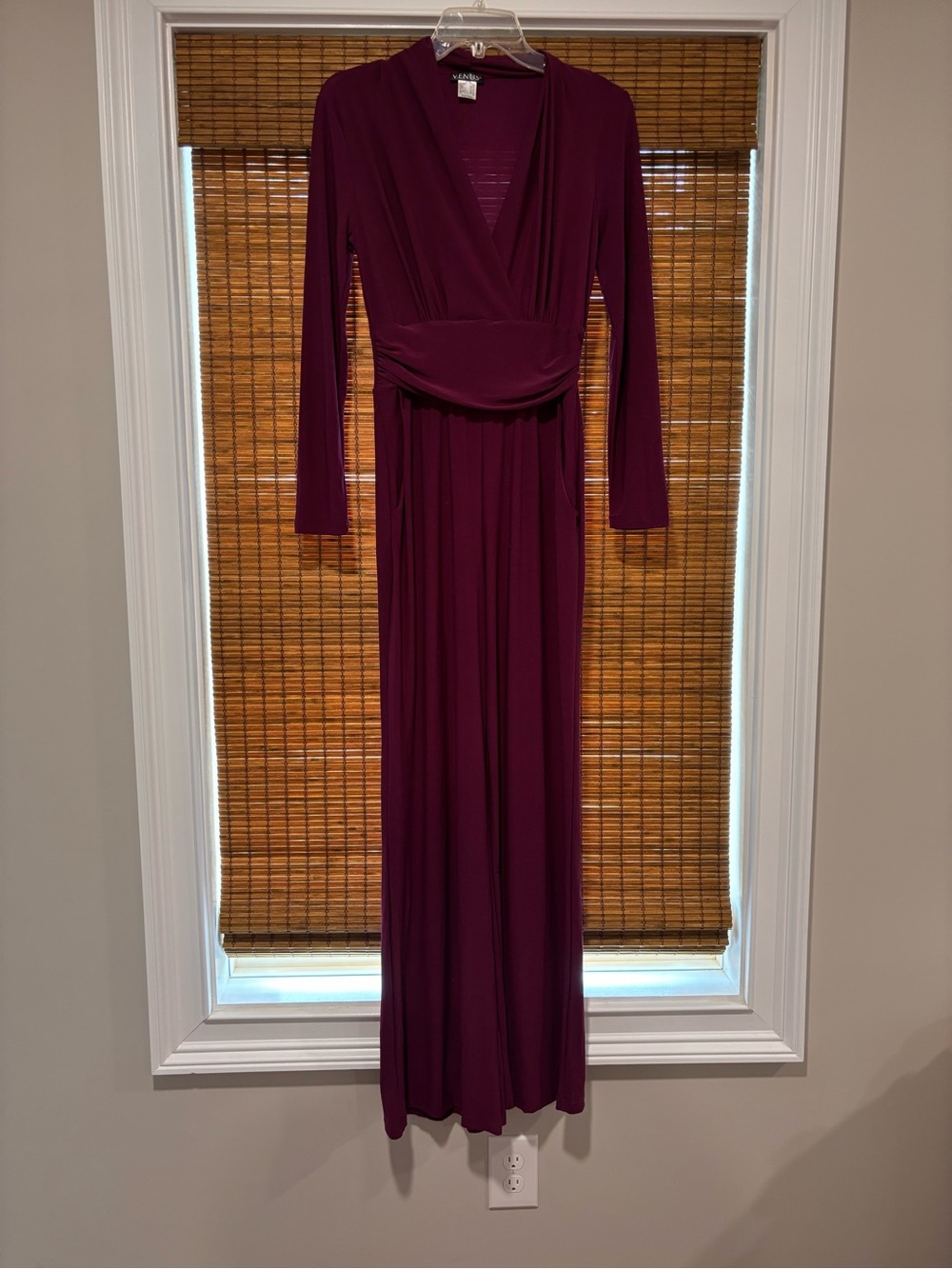 Long Sleeve Plum Pants Jumpsuit